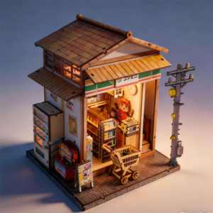 Kit de Casa en Miniatura DIY y Rincón de Lectura Japonés - Set Completo de Casa en Miniatura para Exhibición Creativa en Estanterías y Decoración - Product Image 3