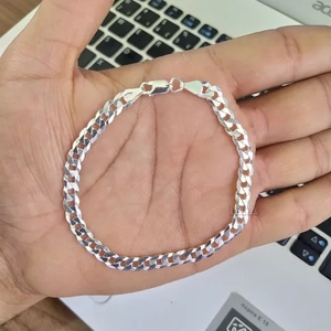 Custom Size <strong>Solid</strong> 925 Sterling <strong>Silver</strong> Fashion Jewelry Cuban Curb Chain <strong>Necklace</strong> for Men 3mm 4mm 5mm 6mm 8mm 10mm - Product Image 6