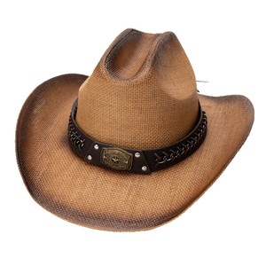 Personnalisable dégradé peinture disquette chapeaux de paille pour hommes femmes papier matériel imprimé pour l'été plage en plein air fêtes en gros - Product Image 6