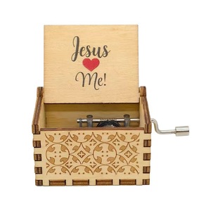 Delicata scatola musicale <span class=keywords><strong>in</strong></span> legno Mini gesus mi ama carillon a mano - Product Image 2