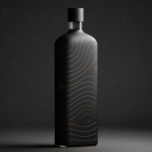 Nouvelle conception d'usine Jingbo Bouteille en verre sérigraphiée enduite <span class=keywords><strong>noire</strong></span> en forme pour Spiritueux Tequila <span class=keywords><strong>Gin</strong></span> - Product Image 3