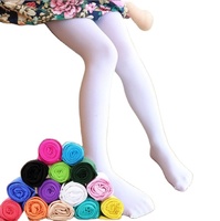 Collants de Danse Longs Blancs Économiques 80D pour Enfants, Collants de Ballet pour Filles