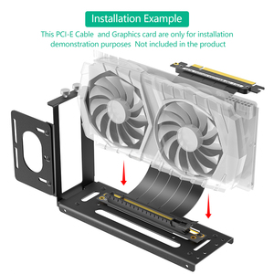 Dikey GPU montaj braketi, 2 yuva grafik kart tutucu donanım, eGPU Dock, harici GPU yerleştirme istasyonu, siyah - Product Image 3