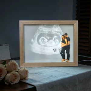 Photo 4D de bébé, éclairage, cadre photo, impression d'images d'échographie NT, grossesse, cadeau pour nouveau-né, table de présentation commémorative - Product Image 2