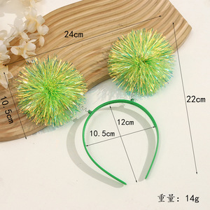 Diadema Infantil con <span class=keywords><strong>Bolas</strong></span> Metálicas Brillantes y Coloridas, Accesorios para el Cabello, para Fiestas y Actuaciones, Personalizada con Láser, Shengpeng - Product Image 2