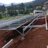 Système de montage au sol pour panneaux solaires domestiques, structure de montage en acier Zn Al Mg