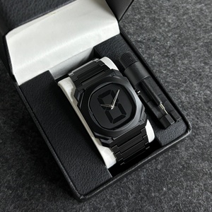 Fashion Luxury <b>Gift</b> <b>Box</b> Arabic Numerals Quartz Watch Ultra-thin Large Dial Quartz Watch Plastic Waterproof Men's Watch - Product Image 4