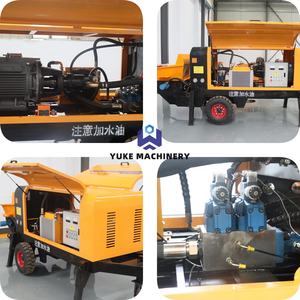 CE-zertifizierte kleine Beton förder pumpe Baumaschine Tragbare Beton pumpe Mini-Mörtel beton pumpe - Product Image 6