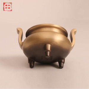 Brûleur d'encens de style antique, grandes et petites tailles, pour offrandes bouddhistes, brûleur d'encens en cuivre pur, adapté à un usage domestique - Product Image 3