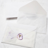Enveloppes de mariage en papier parchemin de velours transparent givré en stock, offre spéciale