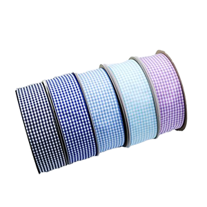 Bán Buôn Lớn Gingham Ribbon 3Mm-50Mm Thời Trang Màu Sắc Đôi Khuôn Mặt Phong Cách 100% Polyester Chất Liệu Kiểm Tra Mô Hình Có Dây Ribbon - Product Image 3