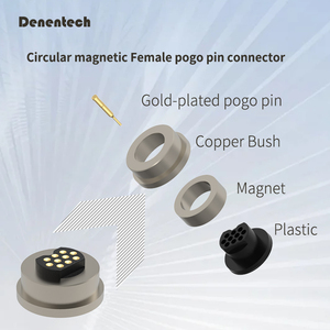 ขั้วต่อสายชาร์จแม่เหล็กแบบวงกลมสายชาร์จไลท์นิ่ง4ขา5ขาขาขา Pogo ชาร์จเร็วชุดตัวผู้หญิงสำหรับ iPhone USB C สายแม่เหล็ก - Product Image 1