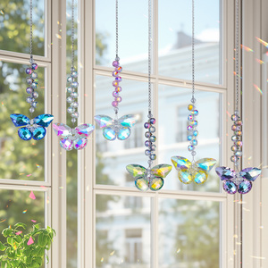 1pc Crystal Suncatcher Window Hanging Butterfly Sun Catchers Colored Crystals Prism <strong>Rainbow</strong> <strong>Maker</strong> for Window Garden Outdoor - Product Image 4