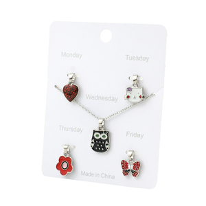 Mayorista Nueva Moda Semanal Esmalte Joyería Accesorios <span class=keywords><strong>para</strong></span> Niños Niñas Corazón Mariposa Búho Patrones <span class=keywords><strong>para</strong></span> Compromiso Aniversario - Product Image 6