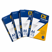 Papier copie blanc A4 Zerocard CK, direct usine, 70g/m², 75g/m², 80g/m², 100% pâte de bois vierge, papier de bureau pour impression, vente en gros