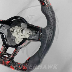 Volant en cuir et fibre de carbone de rechange pour VW Volkswagen Golf 6 7 8 MK5 MK6 MK7 MK8 GTI R Polo Passat CC Jetta Scirocco - Product Image 3