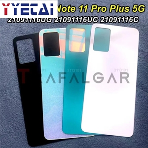 Cubierta Trasera de Vidrio para Batería de <span class=keywords><strong>Xiaomi</strong></span> <span class=keywords><strong>Redmi</strong></span> <span class=keywords><strong>Note</strong></span> <span class=keywords><strong>11</strong></span> <span class=keywords><strong>Pro</strong></span>+Plus 5G 21091116UG 21091116UC, Carcasa Trasera de Repuesto - Product Image 1