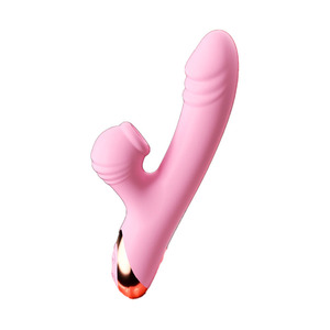 Heißer 2-in-1 Paar-Sexspielzeug Orgasmischer Dual-G-Punkt-Stimulator <span class=keywords><strong>Rabbit</strong></span>-Vibrator Medizinisches Silikon Klitoris-Sauger Dildo für Frauen Erotikspielzeug - Product Image 1