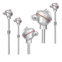 Sensor Suhu Terintegrasi Tipe EKJ Thermocouple 4-20ma Pt100 dengan Probe Berulir Industri