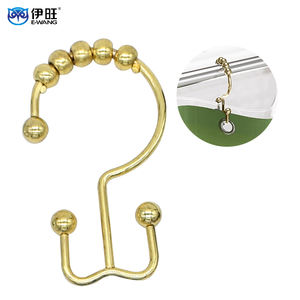 Ganchos para Cortina de Ducha, Juego de Anillos de Doble Cara para Baño, Acero Inoxidable, Decorativos - Product Image 1