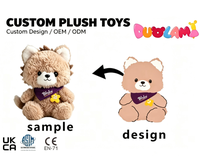 Boneka Beruang Kartun Kustom, Mainan Hewan Isi Lembut untuk Pajangan Rumah, Hadiah Anak, Boneka Beruang Kartun