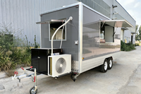 Remorque de restauration mobile de haute qualité en acier inoxydable et aluminium pour barbecue, crème glacée, restauration rapide, camion-restaurant SANSHELL FP480 4 roues