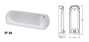 PDLUX PD-PIR2019 Lampe <span class=keywords><strong>de</strong></span> sécurité LED moderne pour <span class=keywords><strong>intérieur</strong></span> et extérieur, <span class=keywords><strong>détecteur</strong></span> <span class=keywords><strong>de</strong></span> <span class=keywords><strong>mouvement</strong></span> PIR, éclairage nocturne, IP44, plastique, moderne, noir et blanc - Product Image 2