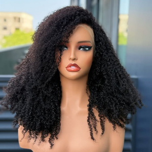 Peluca de Cabello Humano Rizado Afro 4C con Línea de Cabello Natural sin Pegamento, Peluca Rizada con Frente de Encaje HD 13x4 13x6, Peluca al por Mayor - Product Image 2
