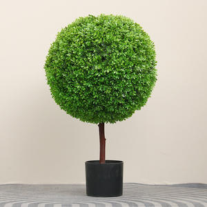 Gran interior sala de estar de pie <span class=keywords><strong>en</strong></span> suelo <span class=keywords><strong>maceta</strong></span> falso Milán bola planta decoración ornamento hierba artificial bola falso plástico - Product Image 4