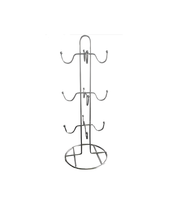 Support mural pour tasses à café de haute qualité avec 6 crochets, organisateur de rangement de cuisine au design moderne, accessoires de cuisine et de maison en gros