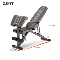 Banc de musculation pliable multifonctionnel en acier ZJFIT, capacité de 200 kg, entraînement de force en intérieur, exercices de sit-up