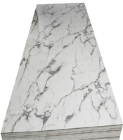 Panneau mural en PVC à revêtement UV imitation marbre, haute brillance, facile à installer, luxueux, imperméable, sans formaldéhyde, flexible, résistant au feu