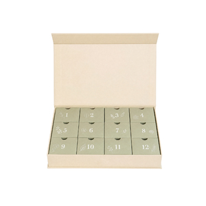 Caja de Calendario de Adviento de Lujo Personalizada con 12 Cajones, Cierre Magnético, Cartón Rígido, Embalaje de Regalo para la Cuenta Regresiva de Navidad con Logotipo en Relieve - Product Image 2
