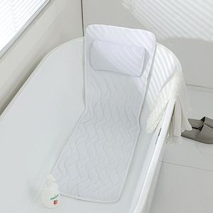 Luxe doux 3D maille couette corps entier Spa Anti bactérien coussin <span class=keywords><strong>matelas</strong></span> <span class=keywords><strong>bain</strong></span> baignoire tapis oreiller avec grandes ventouses antidérapantes - Product Image 5