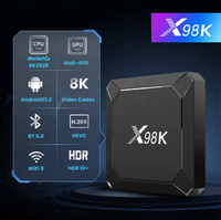 X98K Rockchip RK3528 Android 13 Quad Core 4K TV Box 2.4G/5G WiFi BT 5.0 Decodificador Global