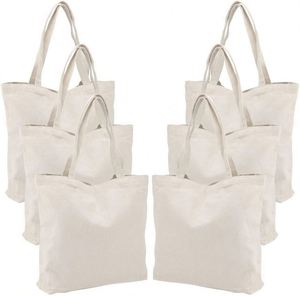 Eco Friendly Creamy Beige Black Blank Reusable Cotton Shopping Bag <b>Canvas</b> Plain <b>Tote</b> Bags With Logo for Women Shoulder Grocery - Product Image 3