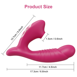 Hot Sell Adult Sexy Produkte 2-in-1 Saugen Leistungs starker Vibrator 10 Geschwindigkeiten Stimulieren Klitoris Vagina G-Punkt Vibrator - Product Image 5