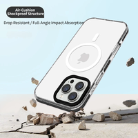 Étui de téléphone magnétique léger, ultra fin, 1,5 mm, coque transparente en acrylique pour iPhone 15 Pro Max, compatible avec le support de voiture