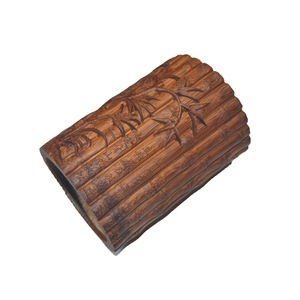 Bamboo Pen Holder Round Carved With Bamboo Pattern For Calligraphy Brush Office Stationery ZBT 002 - Product Image 5