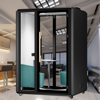 Mobilier commercial Acoustique Cabine silencieuse pour 2 personnes Cabine insonorisée Studio d'enregistrement Bureau Salle de conférence