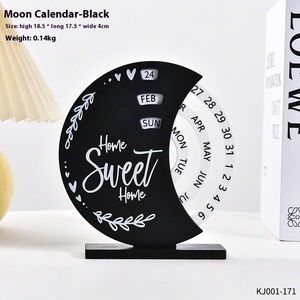 <span class=keywords><strong>Calendrier</strong></span> Perpétuel Moderne et Créatif, Luxe Léger, Thème Grande Roue et <span class=keywords><strong>Lune</strong></span>, Ornement Tendance pour <span class=keywords><strong>la</strong></span> Maison, le Porche et le Bureau - Product Image 6