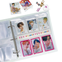 Classeur à anneaux en plastique Pp 2/3/4 classeur de taille A4/a5/a6/b5 classeur de Slogan de couverture PP avec Slogan Kpop manchon de 30/ 50/70 feuilles