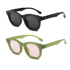 Nouveautés - Lunettes de soleil rétro style Round Harbour - Monture en PC haute densité - Verres UV400 - Lunettes de soleil blanches pour hommes et femmes - Product Image 4