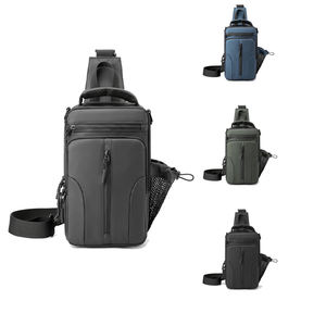 Herren Casual Large Capacity Reiß verschluss Verschluss Taillen tasche Vintage Business Travel Schulter Brusttasche Cross border Modisch Tragbar - Product Image 2