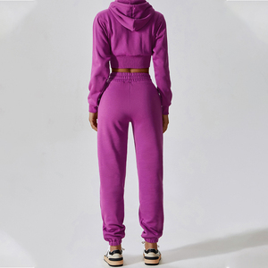 Ensemble deux pièces personnalisé Y2K Streetwear en polyester/coton écologique avec capuche et pantalon tie-dye pour femme - Product Image 6