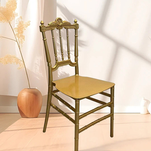 Chaises de <span class=keywords><strong>mariage</strong></span> modernes en plastique or/bleu <span class=keywords><strong>pour</strong></span> événements extérieurs, salons et parcs (vente en gros) - Product Image 2