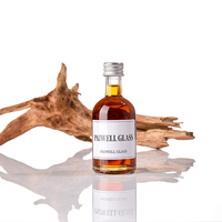 Mini bouteilles en verre 50ml 100ml pour boissons alcoolisées, jus, liqueurs, vin, whisky, petites bouteilles d'échantillon en verre avec couvercle en aluminium