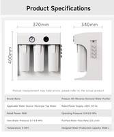 Purificateur d'eau RO sans réservoir 100G, système électrique de comptoir pour usage résidentiel, commercial, automobile et hôtelier, filtre à eau portable