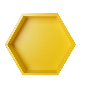 Étagères murales hexagonales rustiques en bois de pin, étagères flottantes en MDF, décoratives, petites, en bois, en forme de zigzag, pour le coin - Product Image 5