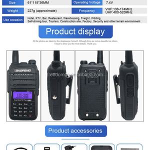 Talkie-walkie portable double bande UV-6RA pour radioamateur, 128 canaux, puissance de sortie 5W, résistance à l'eau IPX-1, batterie 1800mAh - Product Image 4